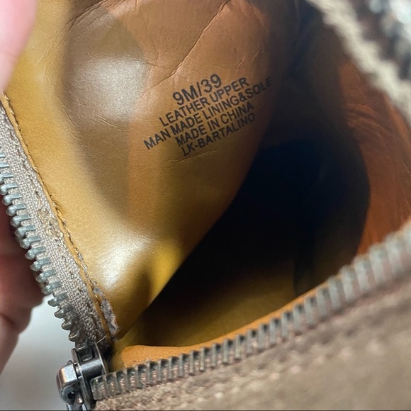 Lucky Brand Bartolino Leather Suede Stacked Heel Ankle Bootie - Picture 12 of 12